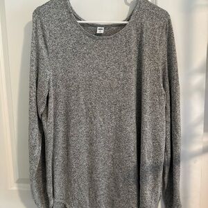 Old Navy Women's XL Soft Gray Heather Long Sleeve Pullover Casual Top Sweater